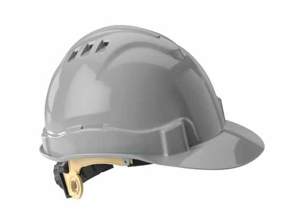 Gateway Safety Serpent® Gray Cap Style Ratchet Suspension Vented Hard Hat  - 10 Pack