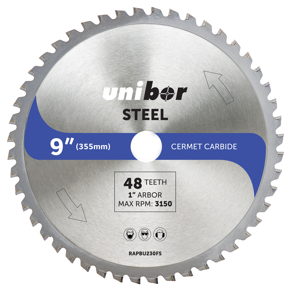 Unibor 9" Steel Cermet Carbide Circular Saw Blade