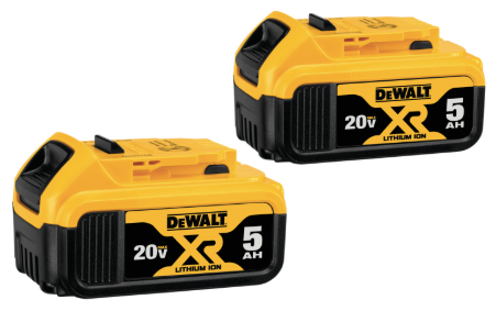 DeWalt 20V MAX XR® 5Ah Battery 2 Pack