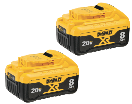 DeWalt 20V MAX XR® 8Ah Battery - 2 Pack