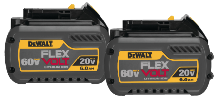 DeWalt 20V/60V MAX Flexvolt® 6Ah Battery 2 Pack