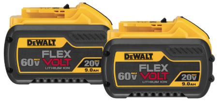 DeWalt 20V/60V MAX FLEXVOLT® 9Ah Battery - 2 Pack