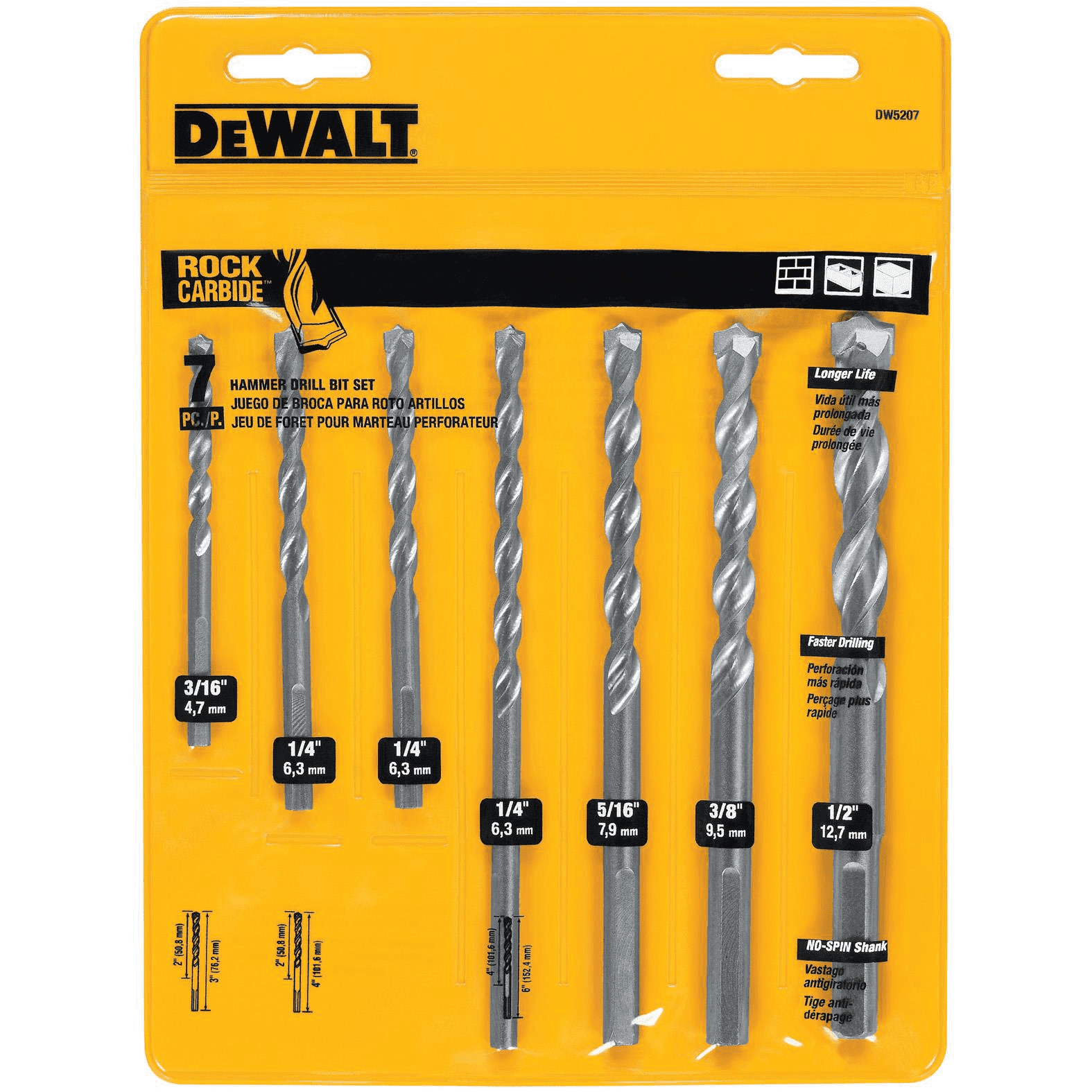 DeWalt 7pc. Hammer Drill Bit Set