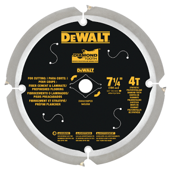 DeWalt 7-1/4" 4T Laminate & Fiber Cement Cutting Circular Saw Blade