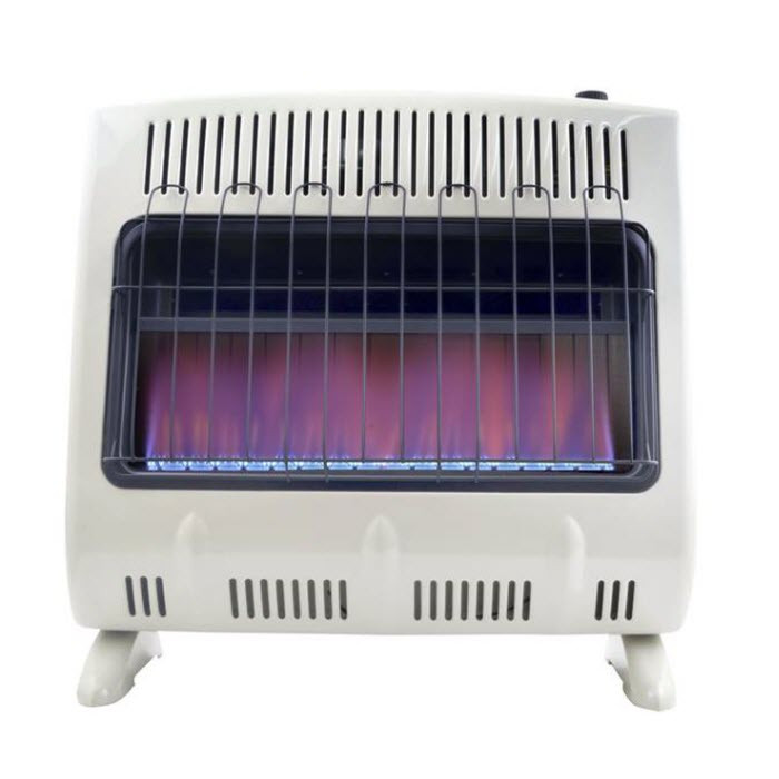 HeatStar 30,000 BTU Vent Free Blue Flame Natural Gas Heater w/ Thermostat & Blower
