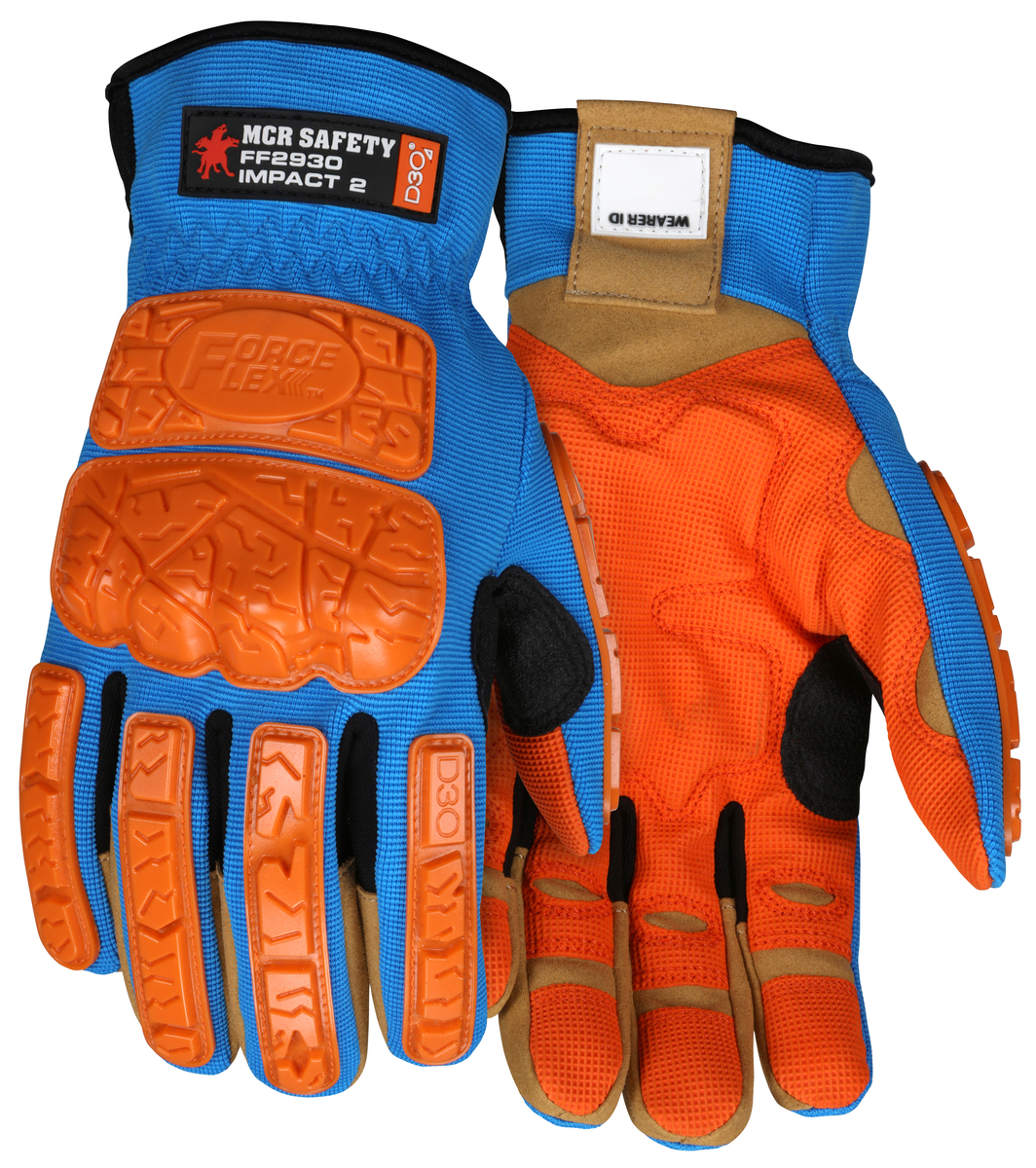 MCR Safety ForceFlex® MaxGrid™ Reinforced Padded Palm Mechanics Gloves