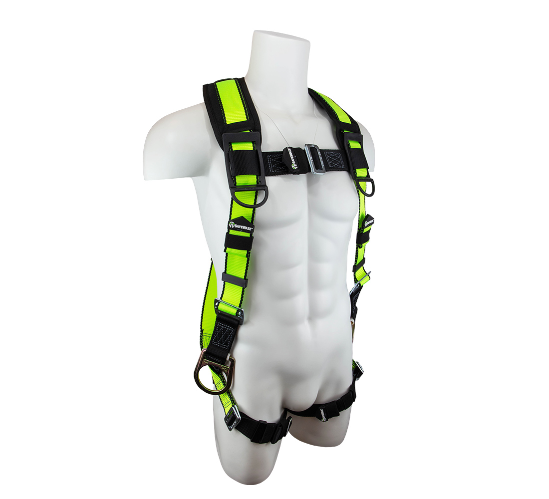 SafeWaze PRO Vest Harness w/ 3 D-Rings & Pass Through Leg Straps