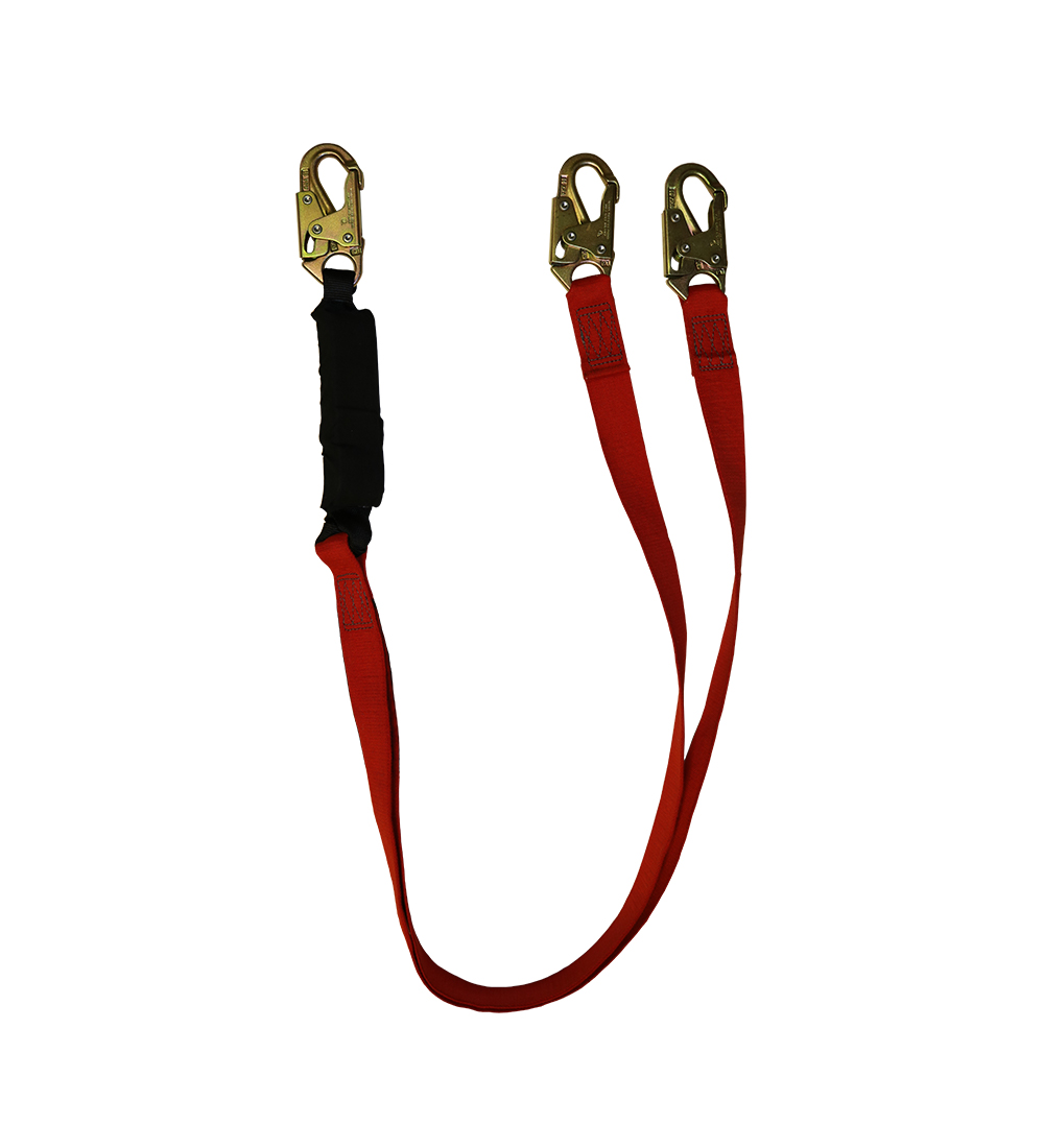 SafeWaze PRO+ 6’ Dual-Leg Shock-Absorbing Welding Lanyard w/ Double-Locking Snap Hooks