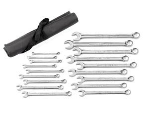 GearWrench 18pc. Metric Long Pattern Non-Ratcheting Combination Wrench Set