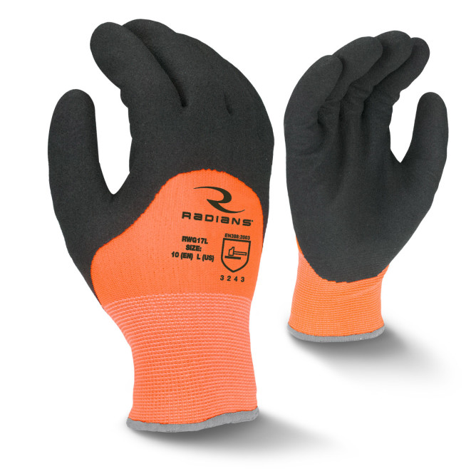 Radians Orange Latex Coated Cold Weather Gloves