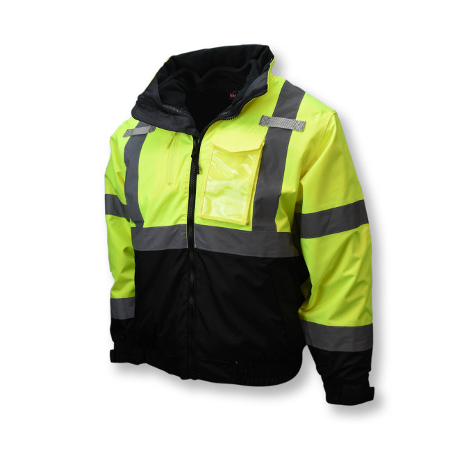 Radians Three-in-One Deluxe High Visibility Yellow Bomber Jacket