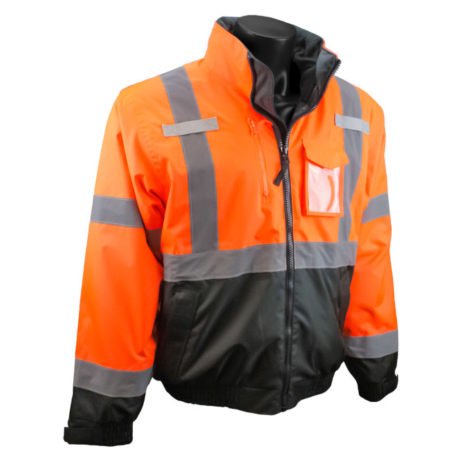 Radians Three-in-One Deluxe High Visibility Orange Bomber Jacket