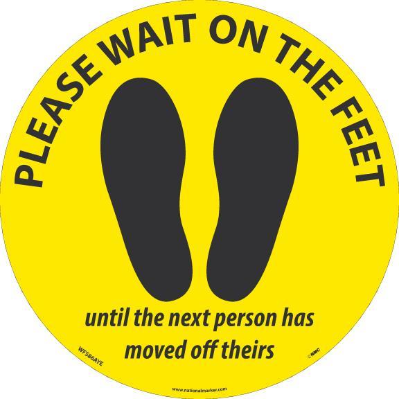 PLEASE WAIT ON THE FEET, BLK/YELLOW