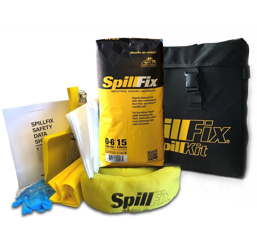 SpillFix Heavy Duty in Stowaway Bag with 4 Gal Bag Spill Kit