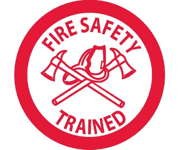 FIRE SAFETY TRAINED HARD HAT EMBLEM