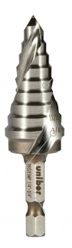 Unibor 1/8" - 1/2" Multicut Impact Pro Step Drill Bit - 1/4" Shank