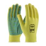 PIP Kut Gard® 13 Gauge Yellow Seamless Knit PVC Dot Dipped Kevlar Gloves - Light Weight