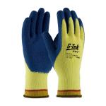 PIP G-Tek® KEV™ Yellow/Blue 7 Gauge Seamless Knit Latex Coated Crinkle Grip Kevlar Gloves