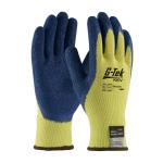 PIP G-Tek® KEV™ Yellow/Blue 10 Gauge Seamless Knit Latex Coated Crinkle Grip Kevlar Gloves