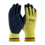 PIP G-Tek® KEV™ Yellow/Black 10 Gauge Seamless Knit Nitrile Coated MicroFinish Grip Kevlar Gloves