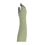 PIP Kut Gard® 18" Green A4 SmartFit® Single Ply ACP Cotton/Kevlar Blended Arm Sleeves - Thumb Hole