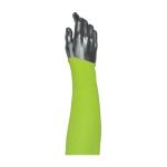 PIP Kut Gard® 18" Neon Yellow A3 SmartFit® Single Ply ACP/Kevlar Blended Arm Sleeves - Elastic Thumb