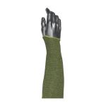 PIP Kut Gard® 18" Green A4 SmartFit® Single Ply ACP/Kevlar Blended Arm Sleeves - Elastic Thumb