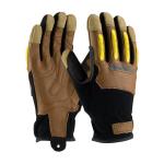 PIP Maximum Safety® Leather Back TPR Molded Knuckle Guards Reinforced Goatskin Leather Palm Gloves