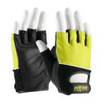 PIP Maximum Safety® Black/Yellow Reinforced Leather Palm Lifting Gloves