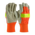 PIP Top Grain Hi-Vis Orange Nylon Back Thinsulate™ Lined Pigskin Leather Palm Drivers Gloves - Knit Wrist
