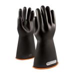 PIP Novax® 14" Black/Orange Class 1 Straight Cuff Insulated Rubber Gloves