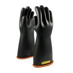 PIP Novax® 16" Black/Orange Class 2 Straight Cuff Insulated Rubber Gloves