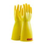 PIP Novax® 14" Yellow Class 0 Straight Cuff Insulated Rubber Safety Gloves