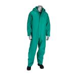 PIP® ChemFR™ 0.42mm Green Treated PVC Self Extinguishing Hooded Coveralls