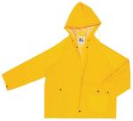 MCR Safety Classic Yellow .35mm PVC/Polyester Attached Hood Rain Jacket