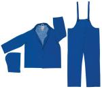 MCR Safety Classic Plus Blue 3 Piece .35mm  PVC/Polyester Rain Suit Set