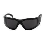 PIP Zenon Z12™ Foam Padded Gray Anti-Scratch Coated Lens Black Temple Rimless Safety Glasses