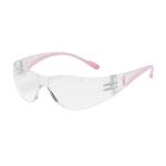 PIP Eva® Petite Clear Anti-Scratch Coated Lens Pink Temple Rimless Safety Glasses