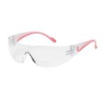 PIP Lady Eva® Clear Anti-Scratch Coated Lens Pink Temple Rimless Safety Glasses - +1.00 Diopter
