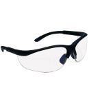 PIP Hi-Voltage AC™ Clear I/O Anti-Scratch Coated Lens Black Frame Semi-Rimless Safety Glasses
