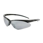PIP Adversary™ Silver Mirror Anti-Scratch Coated Lens Black Frame Semi-Rimless Safety Glasses