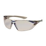 PIP Bullseye™ I/O Blue Anti-Scratch/Fog Coated Lens Translucent Brown Temple Rimless Safety Glasses