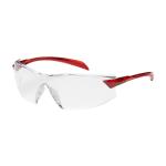 PIP Radar™ Clear Anti-Scratch/Fog Coated Lens Red Temple Rimless Safety Glasses