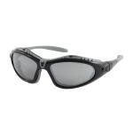 PIP Fuselage™ Silver Mirror Anti-Scratch/Fog Coated Lens Black Foam Padded Full Frame Interchangeable Safety Glasses