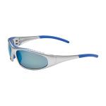 PIP FlashFire™ Blue Mirror Anti-Scratch/Fog Coated Lens Full Silver/Blue Frame Safety Glasses