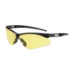 PIP Anser™ Amber Anti-Scratch Coated Lens Black Temple Frame Semi-Rimless Safety Glasses