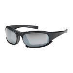 PIP Cefiro™ Silver Mirror Anti-Scratch/Fog Coated Lens Black Rubber Foam Padded Full Frame Safety Glasses