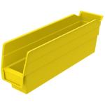 Akro-Mills Shelf Bin, 11 5/8"L x 4"H x 2 3/4"W, Yellow