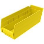 Akro-Mills Shelf Bin, 11 5/8"L x 4"H x 4 1/8"W, Yellow