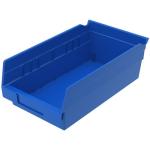 Akro-Mills Shelf Bin, 11 5/8"L x 4"H x 6 5/8"W, Blue